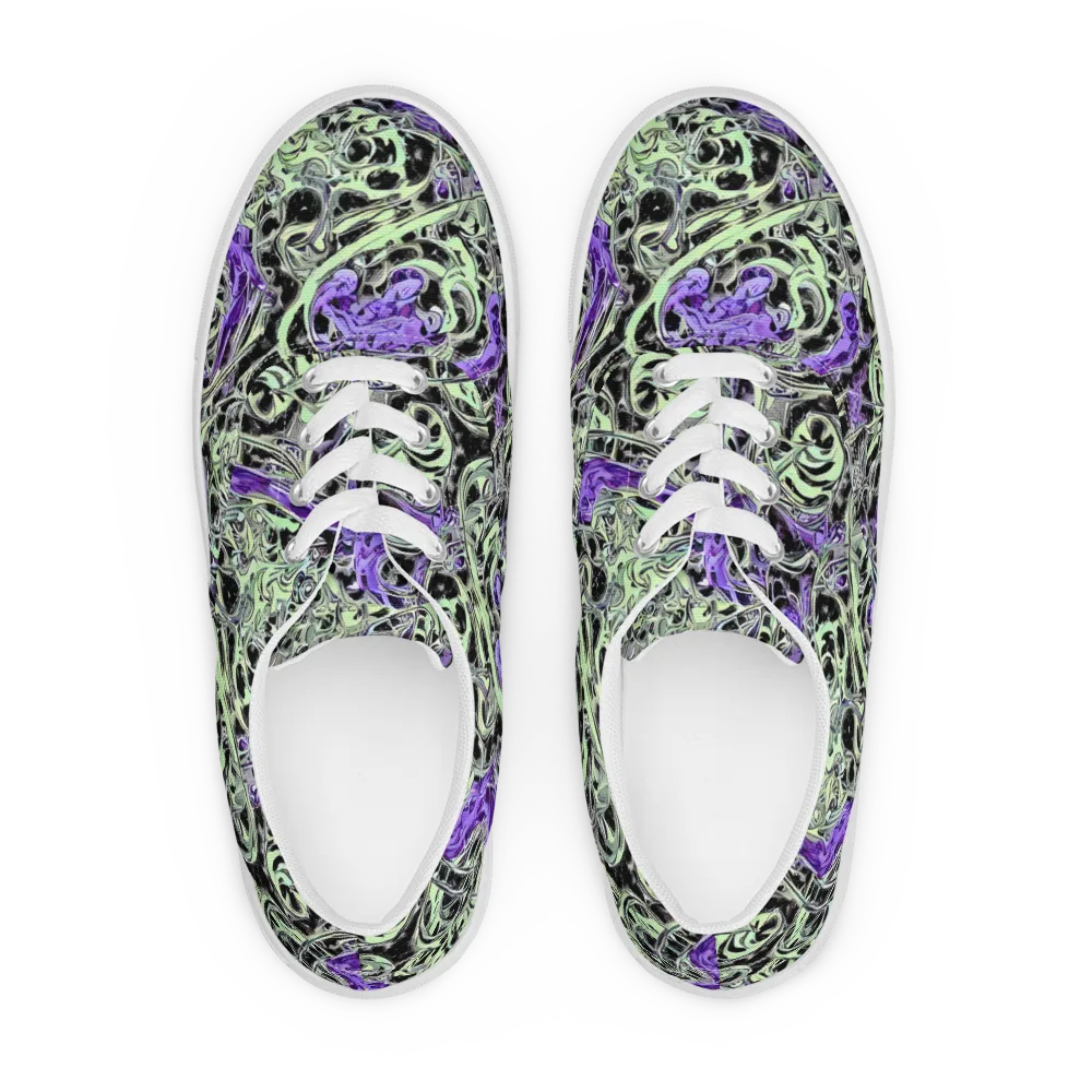 Psychic Vortex on Men's Lace-Up Canvas Shoes — Front
