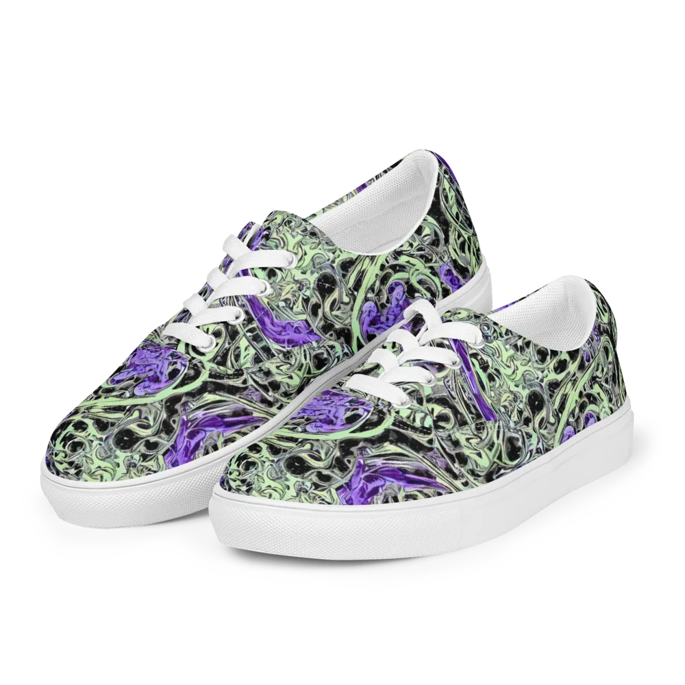 Psychic Vortex on Men's Lace-Up Canvas Shoes — Left Front