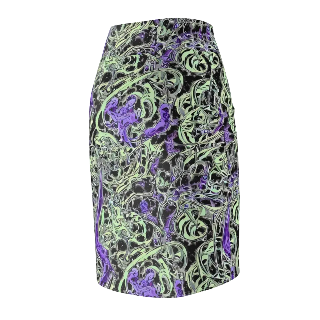Psychic Vortex on Pencil Skirt — Back Side