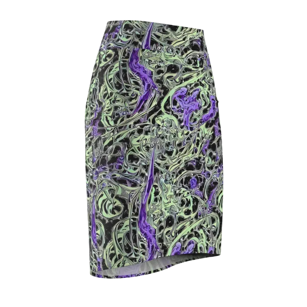 Psychic Vortex on Pencil Skirt — Front Side