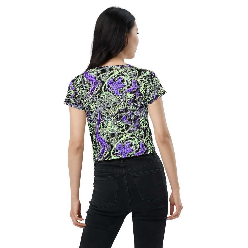 Psychic Vortex on Crop Tee — Back