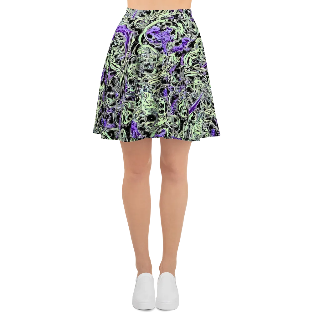 Psychic Vortex on Skater Skirt — Front