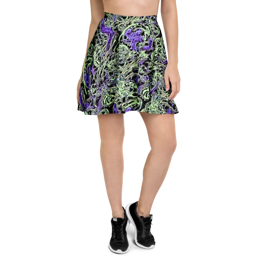Psychic Vortex on Skater Skirt — Front