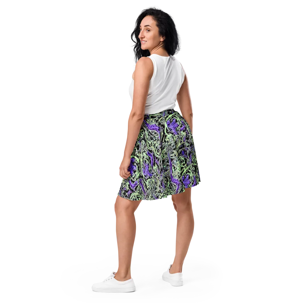 Psychic Vortex on Skater Skirt — Back