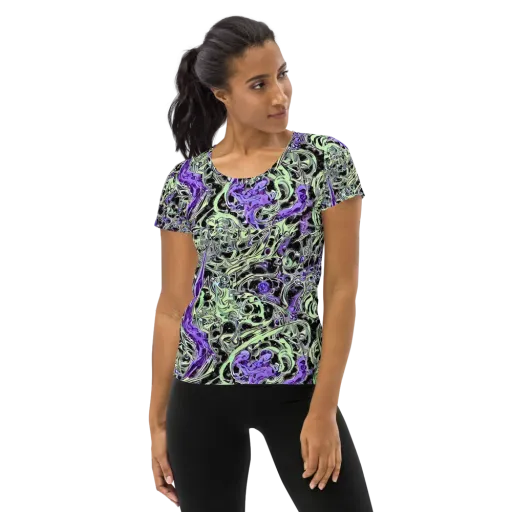 Psychic Vortex on a Women's Athletic T-Shirt