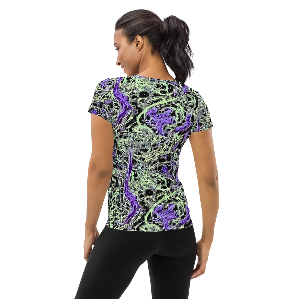 Psychic Vortex on Women's Athletic T-Shirt — Back