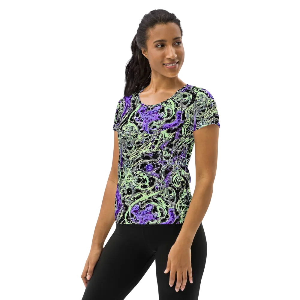 Psychic Vortex on Women's Athletic T-Shirt — Left