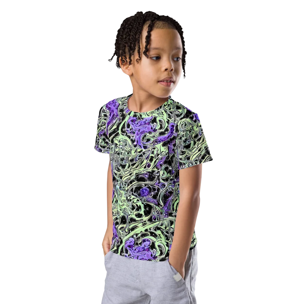 Psychic Vortex on Kids Crew Neck T-Shirt — Left Front