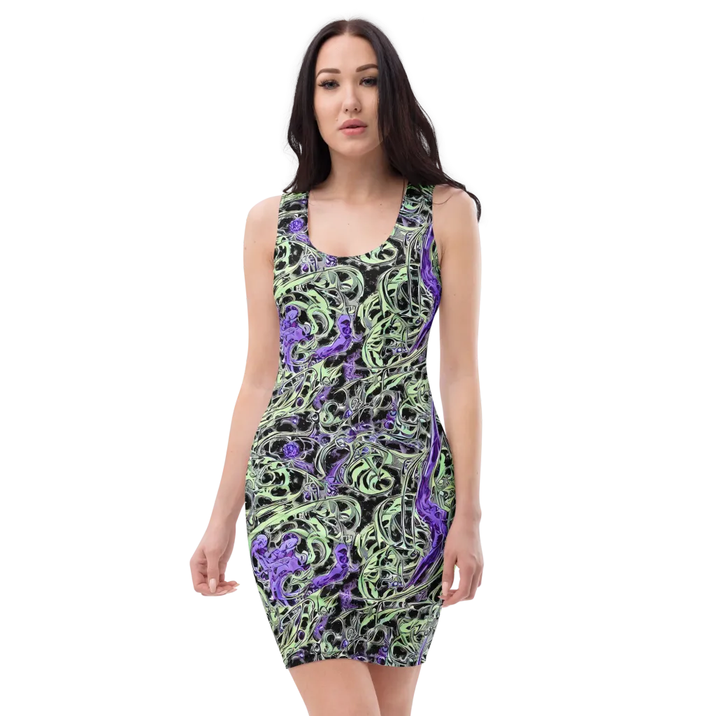 Psychic Vortex on Bodycon Dress — Front