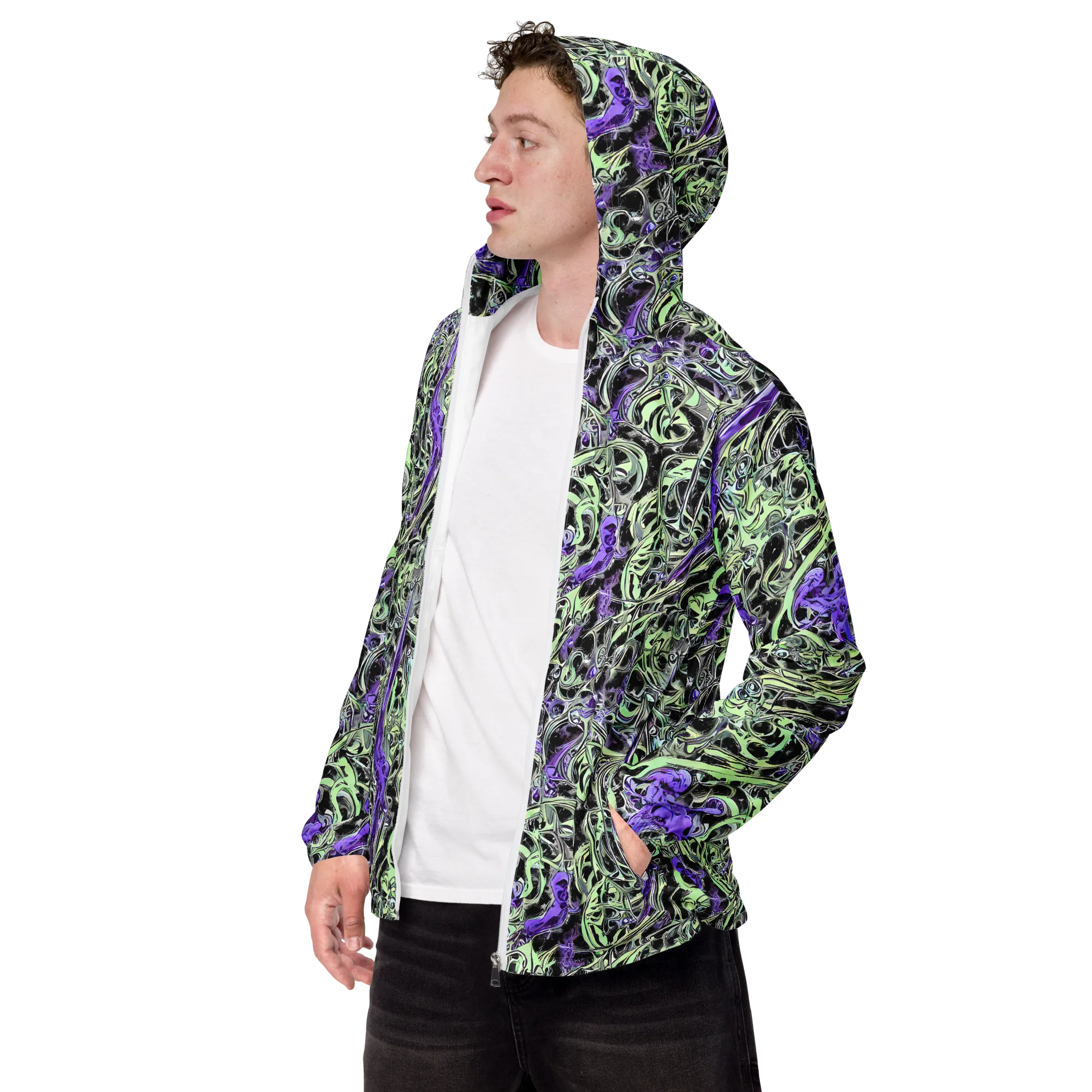 Psychic Vortex on Men's Windbreaker — Left Front