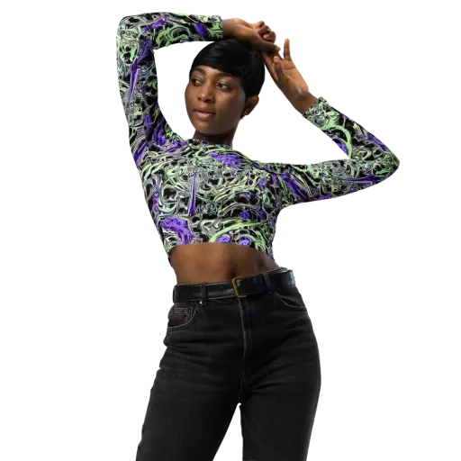 Psychic Vortex on a Long Sleeve Crop Top