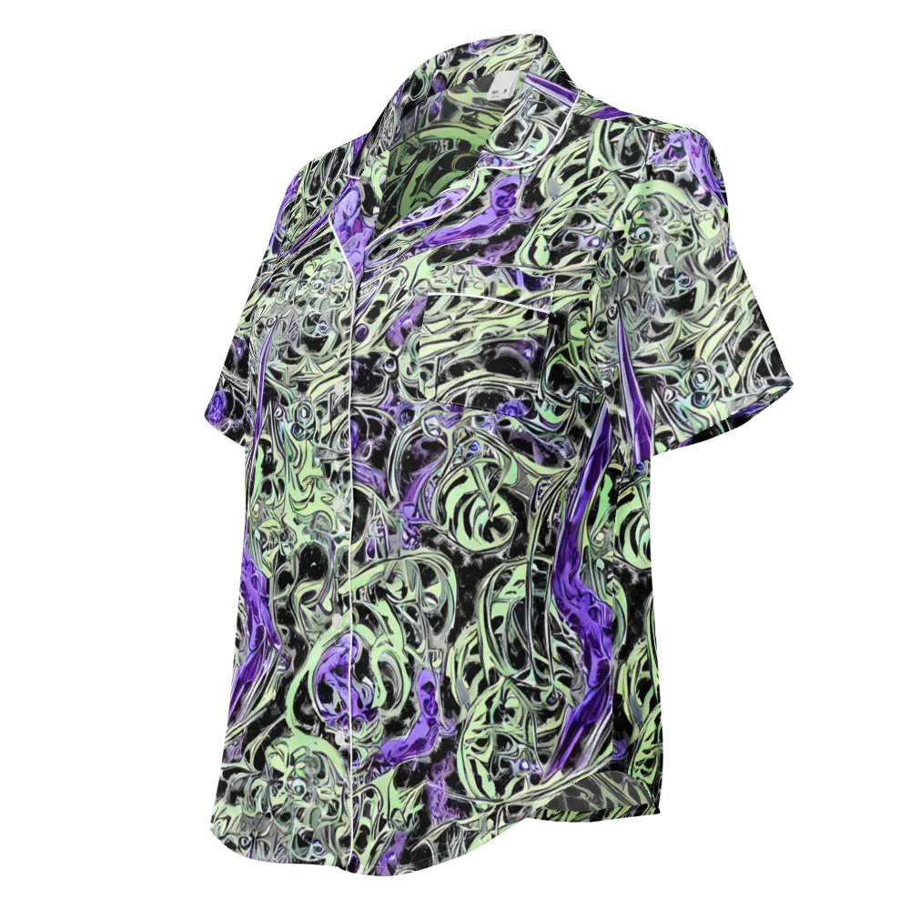Psychic Vortex on Women's Short Sleeve Pajama Top — Left Front