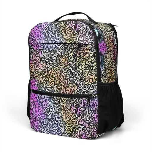 Neon Marbled Muse on a Utility Backpack