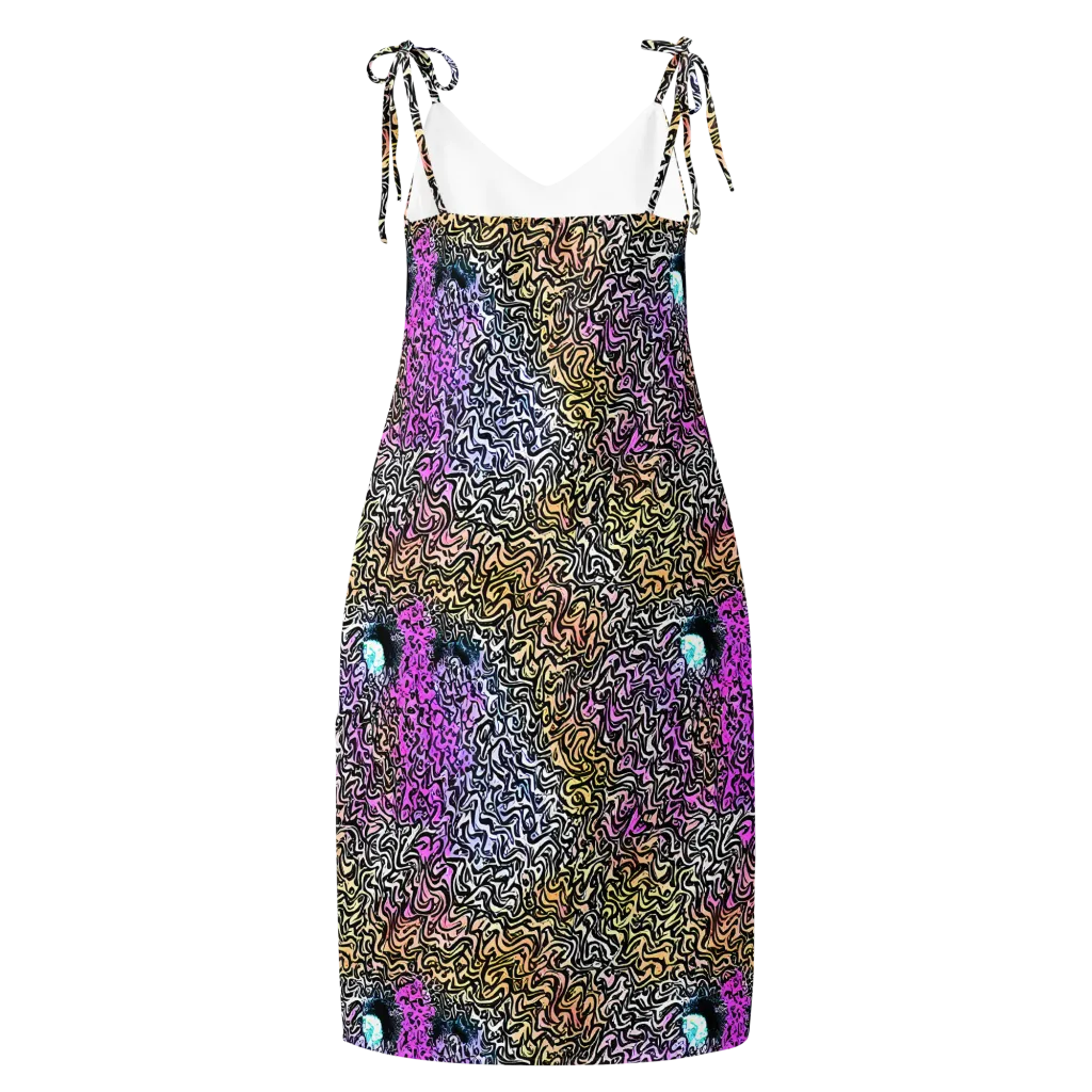 Neon Marbled Muse on Slip Dress — Back