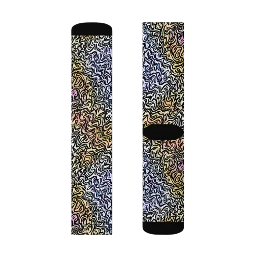 Neon Marbled Muse on a Socks