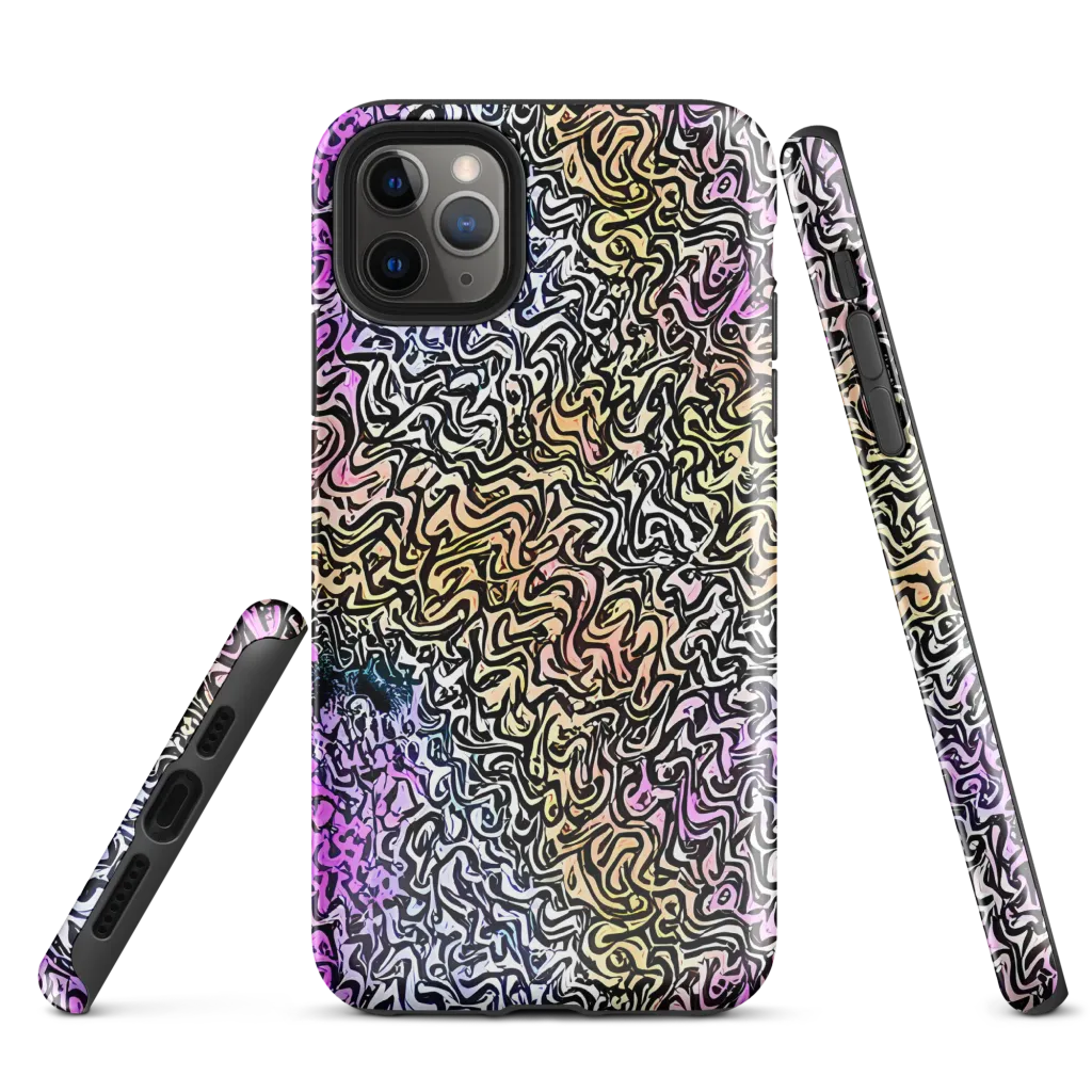 Neon Marbled Muse on Tough Case for iPhone® — Front