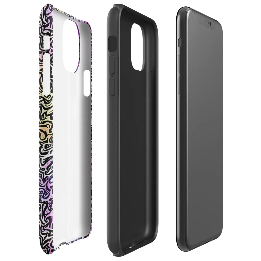 Neon Marbled Muse on Tough Case for iPhone® — Right