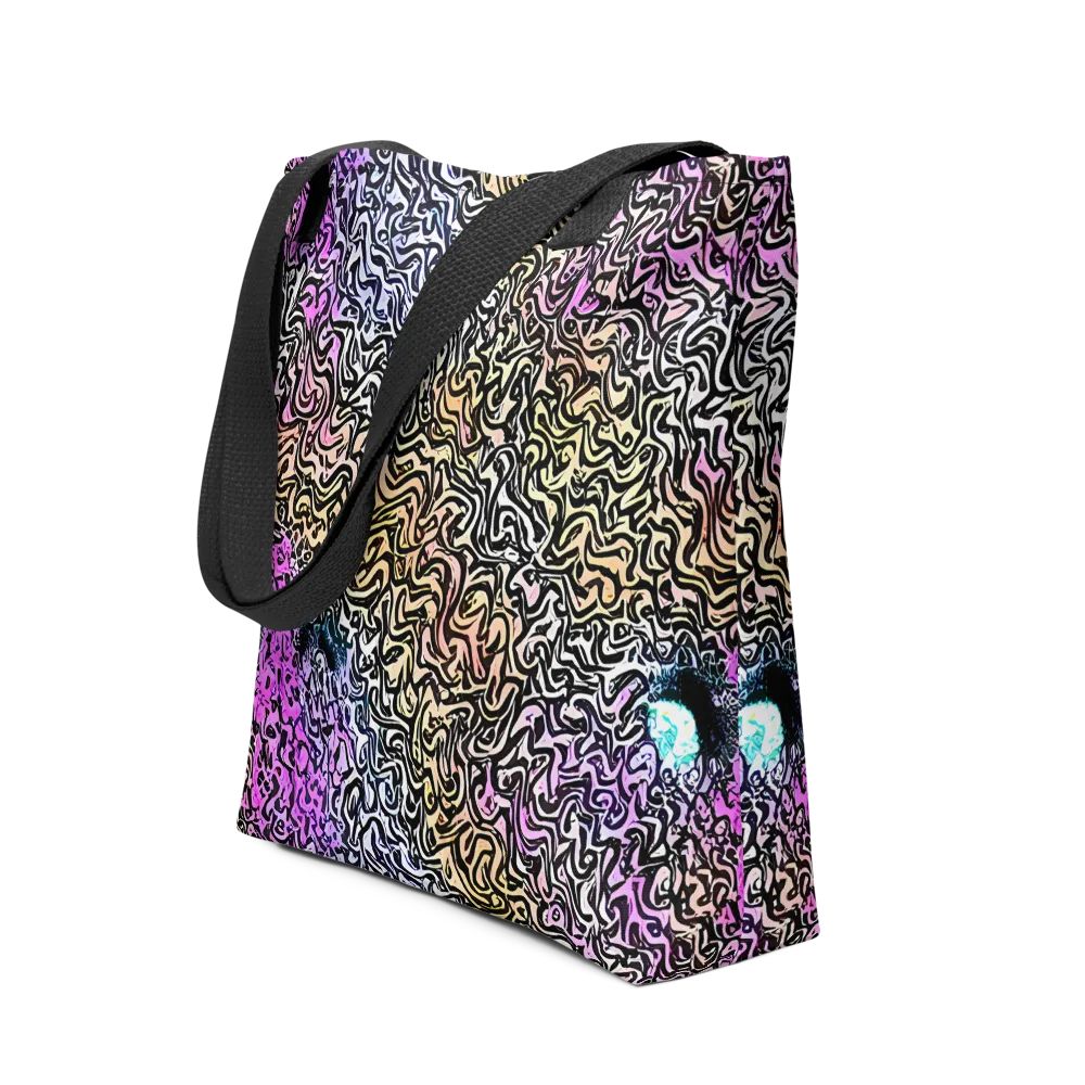 Neon Marbled Muse on Tote Bag — Front