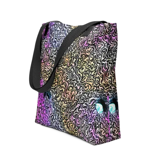 Neon Marbled Muse on a Tote Bag