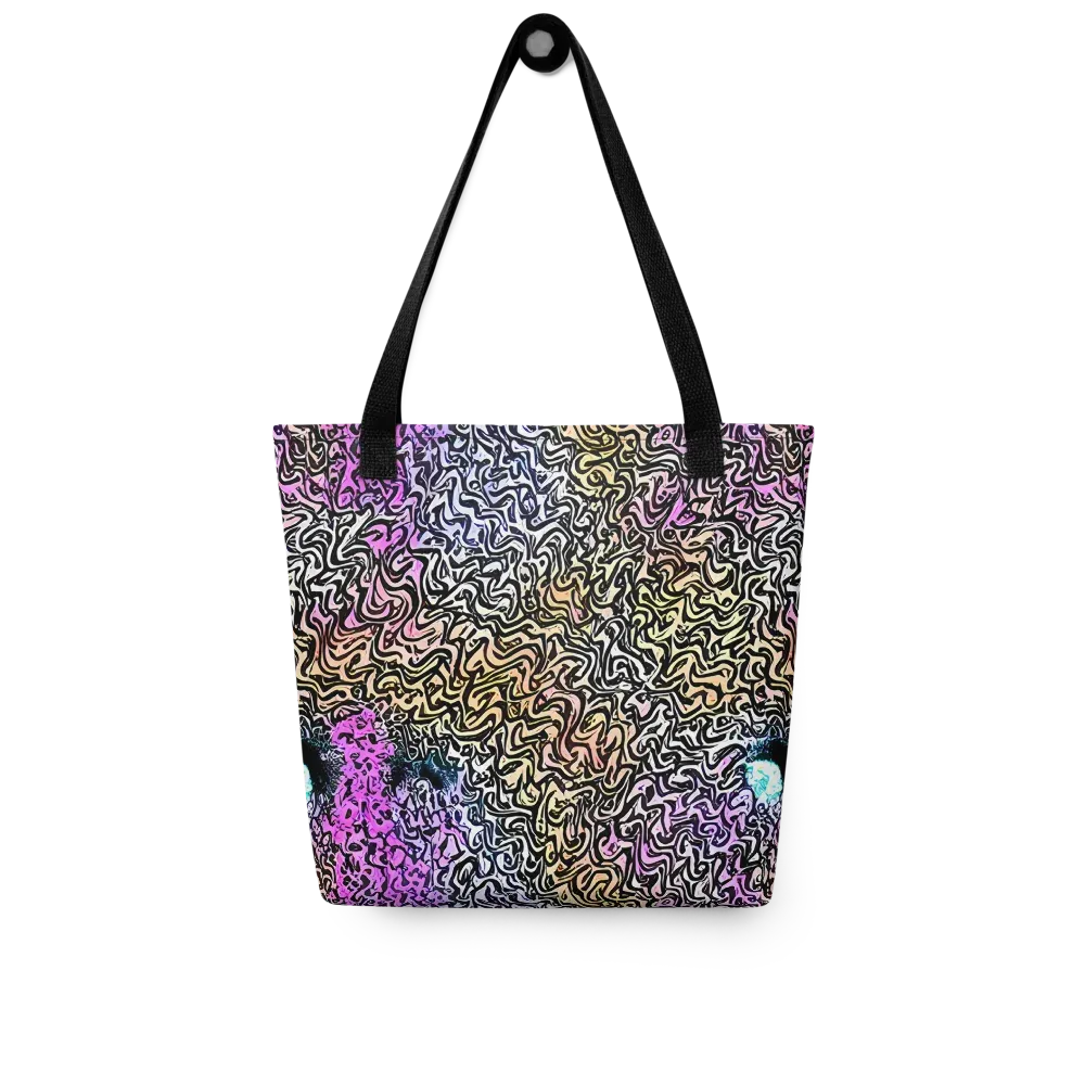 Neon Marbled Muse on Tote Bag — Front