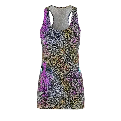 Neon Marbled Muse on a Racerback Dress