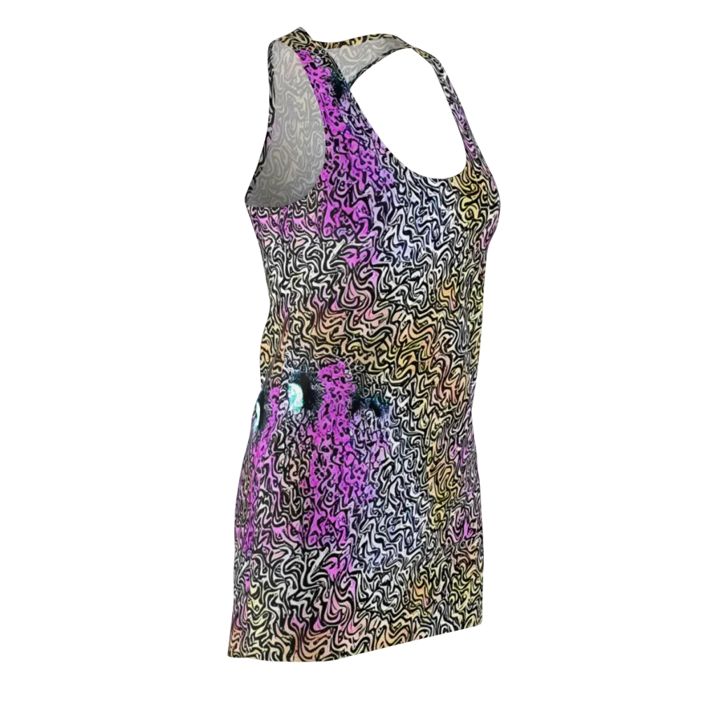 Neon Marbled Muse on Racerback Dress — Front Side