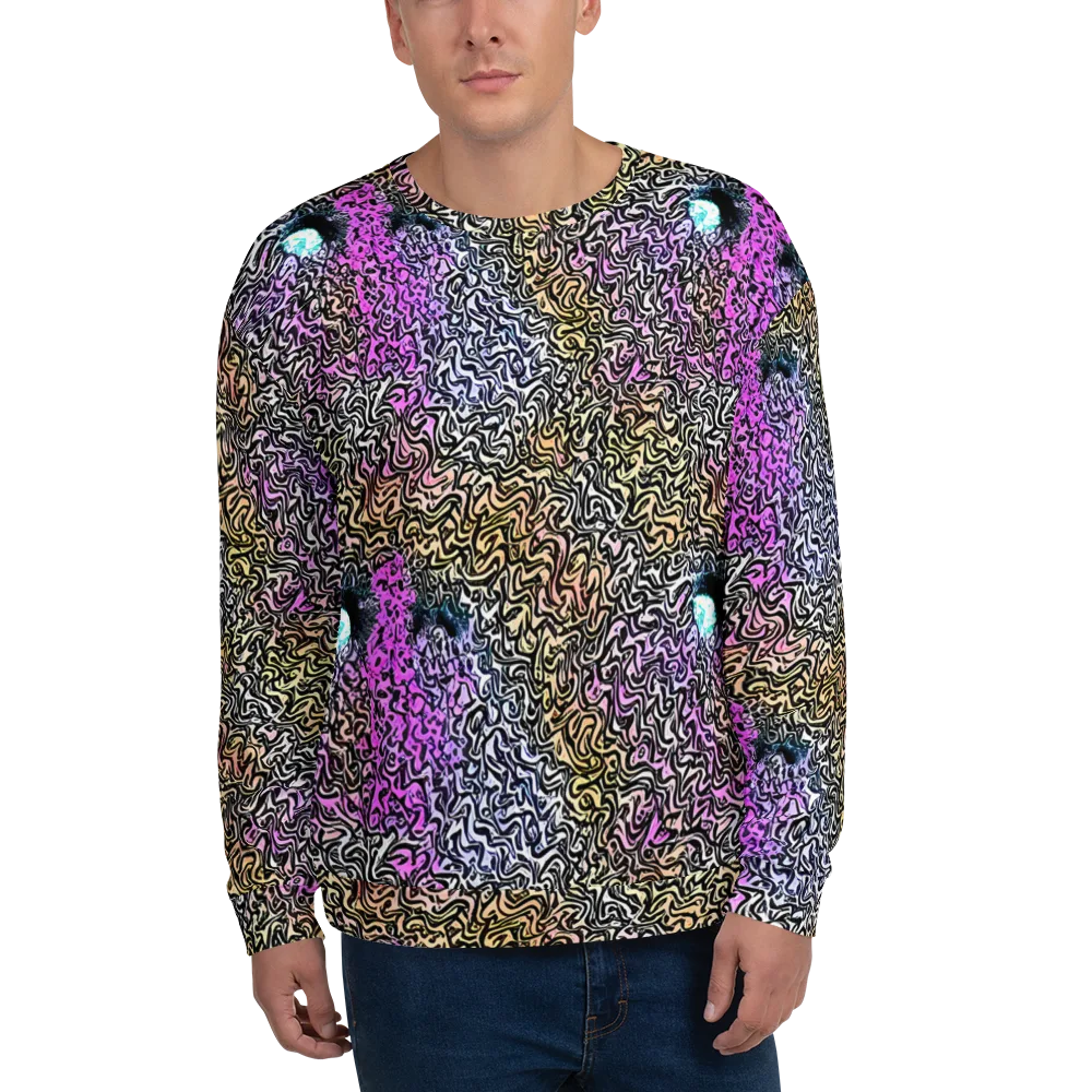 Neon Marbled Muse on Sweatshirt — Front