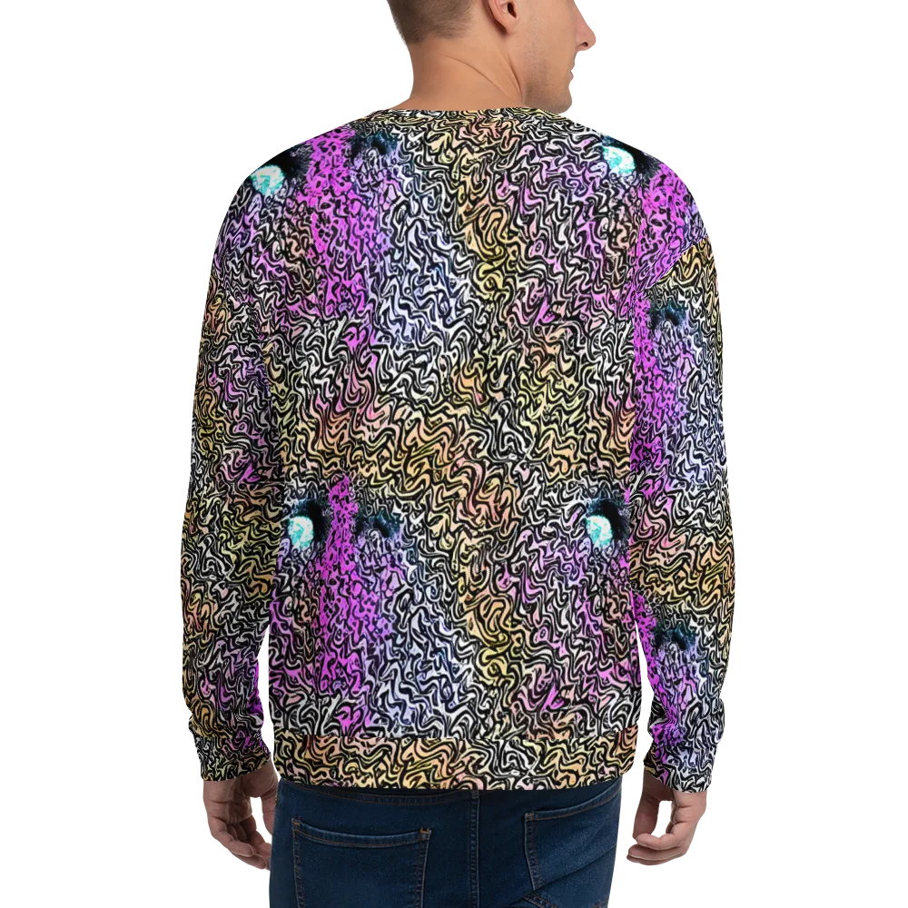 Neon Marbled Muse on Sweatshirt — Back