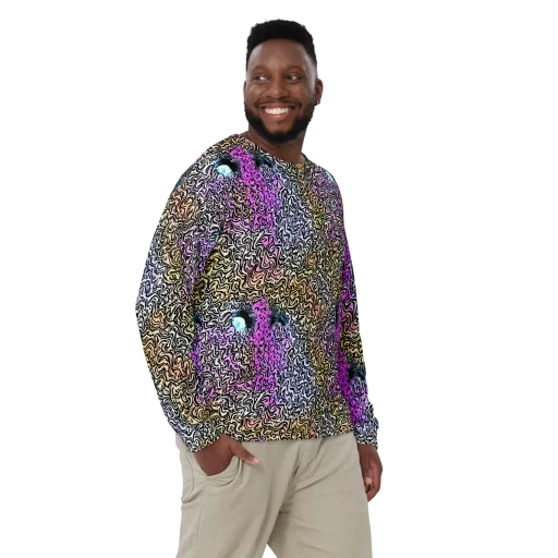 Neon Marbled Muse on a Sweatshirt