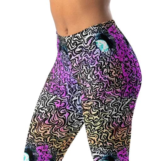 Neon Marbled Muse on a Leggings