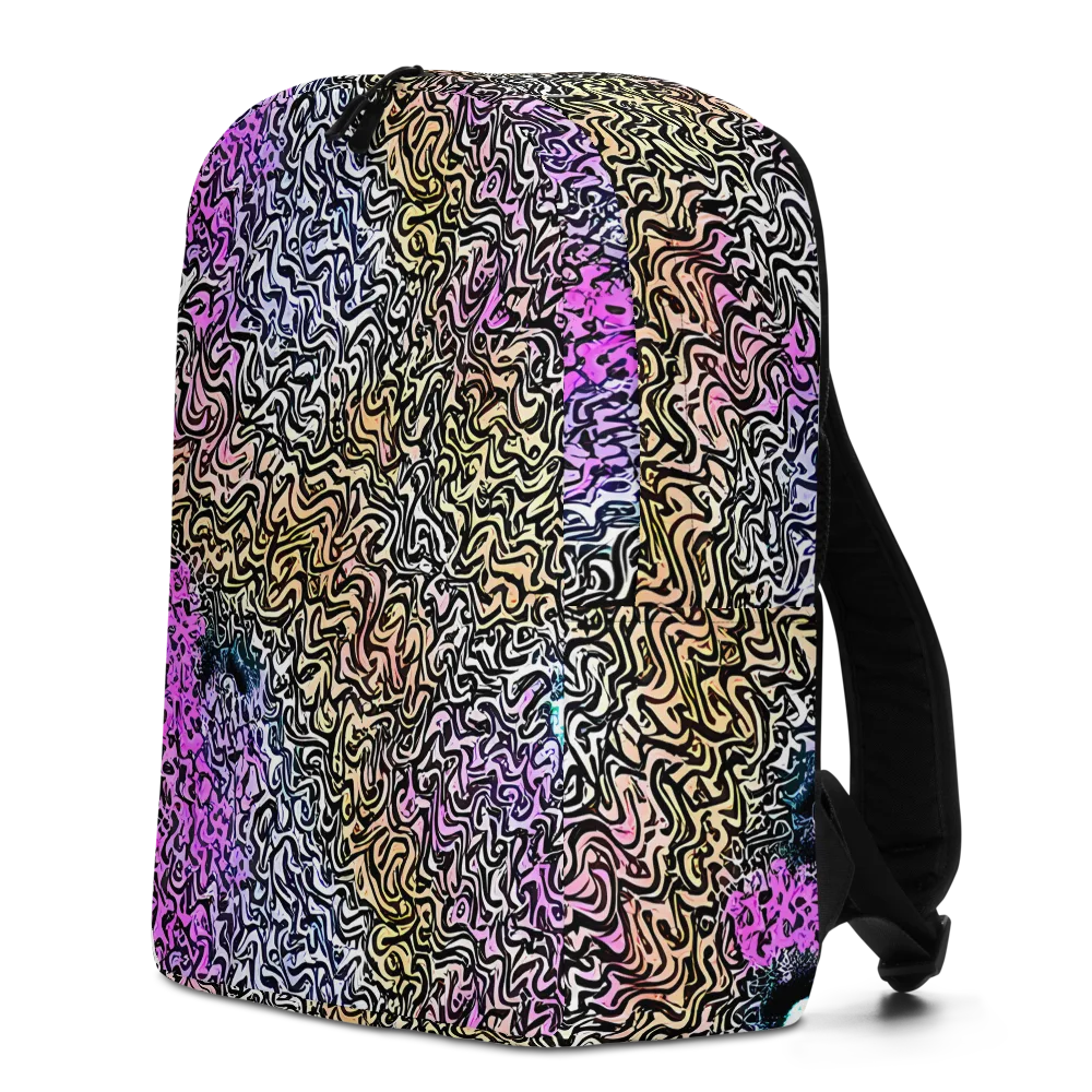 Neon Marbled Muse on Minimalist Backpack — Left