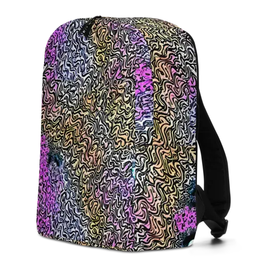 Neon Marbled Muse on a Minimalist Backpack