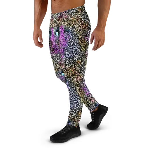 Neon Marbled Muse on a Men's Joggers