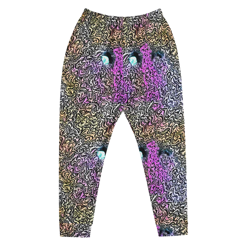 Neon Marbled Muse on Men's Joggers — Front