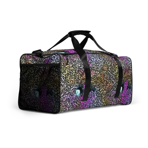 Neon Marbled Muse on a Duffle Bag