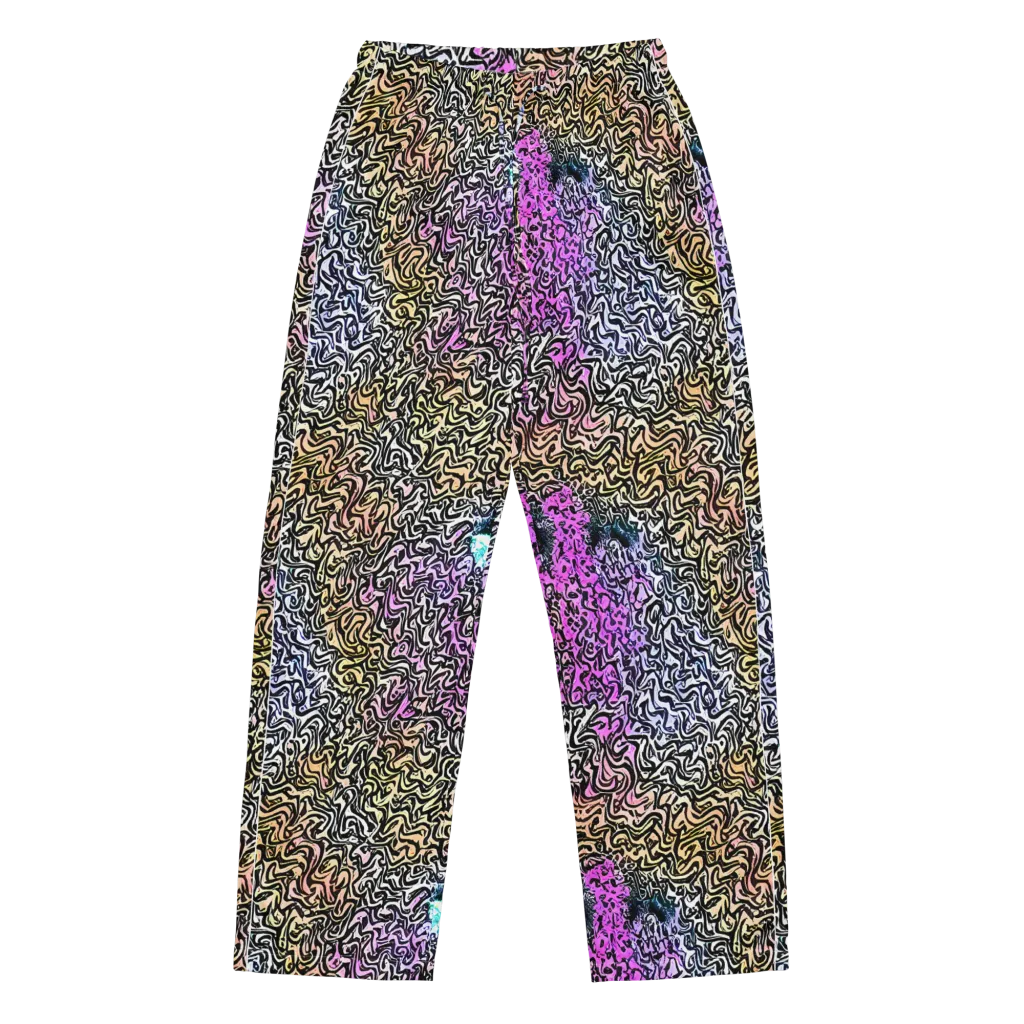 Neon Marbled Muse on Women's Pajama Pants — Front