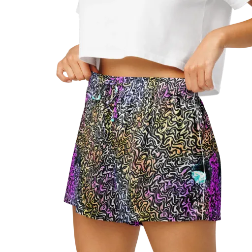 Neon Marbled Muse on a Women's Pajama Shorts
