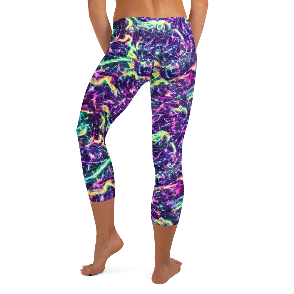 Hypercolor Rift on Capri Leggings — Back