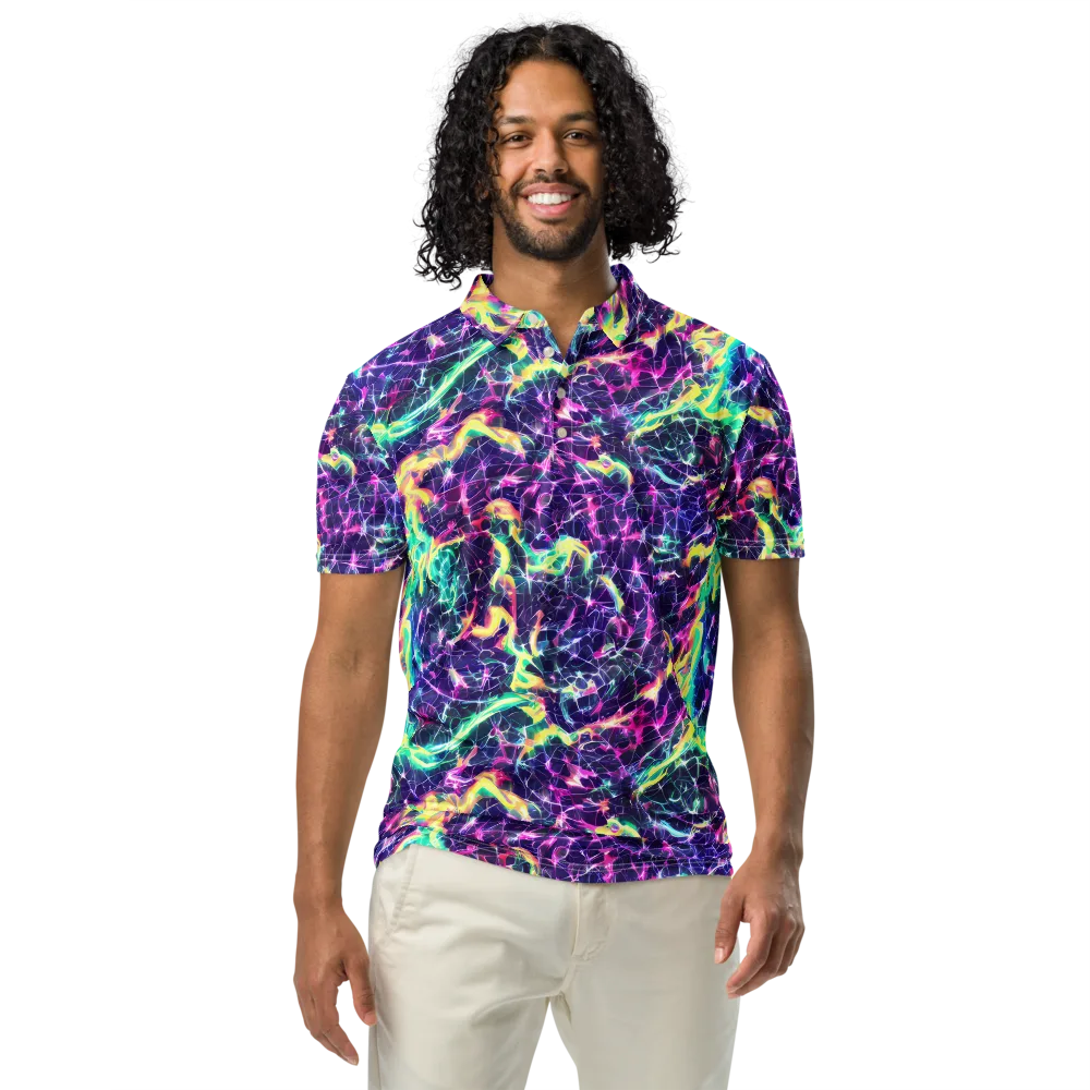 Hypercolor Rift on Men's Slim Fit Polo Shirt — Front