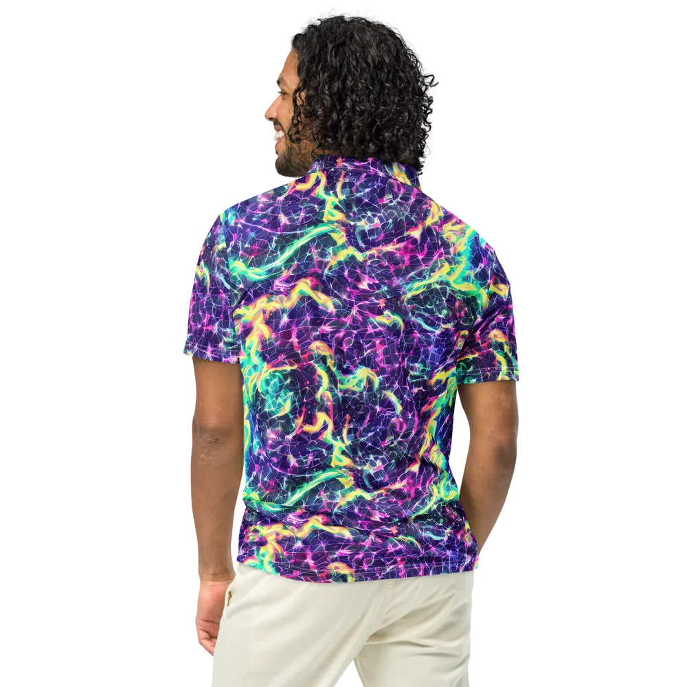 Hypercolor Rift on Men's Slim Fit Polo Shirt — Back