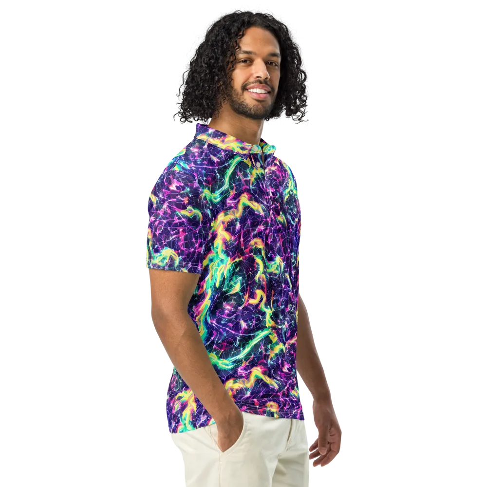 Hypercolor Rift on Men's Slim Fit Polo Shirt — Right Front