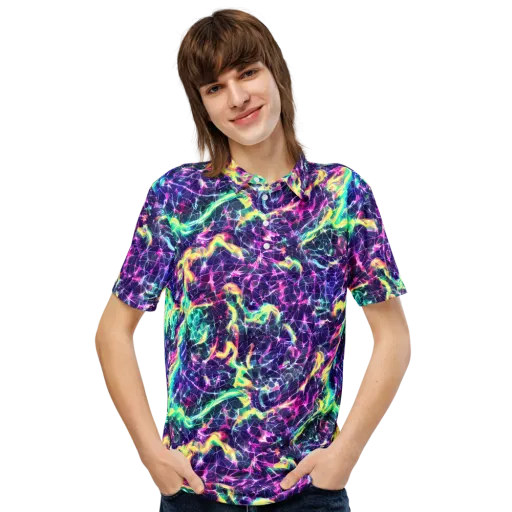 Hypercolor Rift on a Men's Slim Fit Polo Shirt