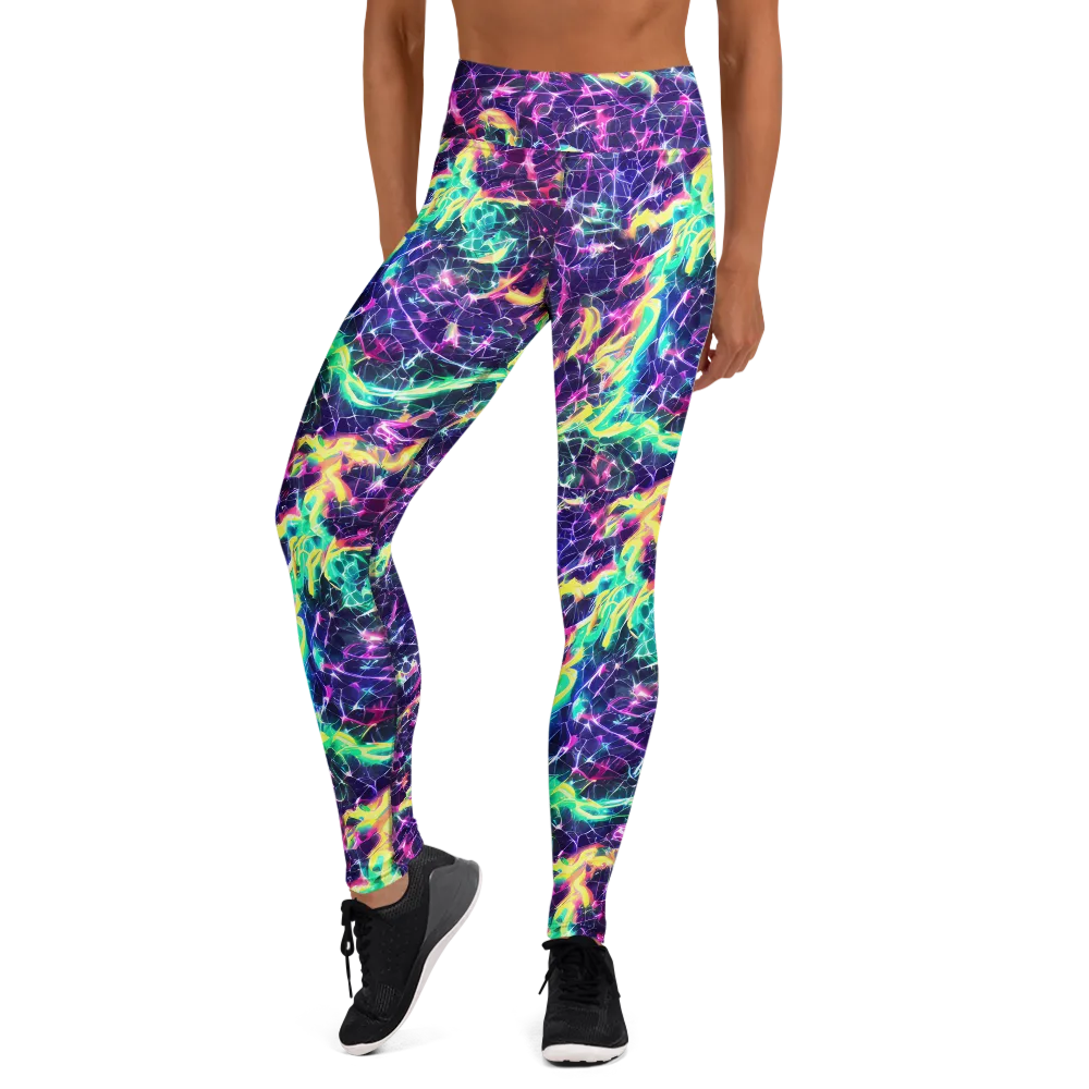 Hypercolor Rift on Yoga Leggings — Front