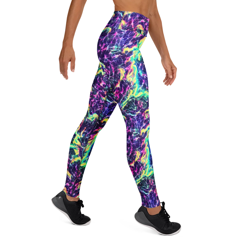 Hypercolor Rift on Yoga Leggings — Right