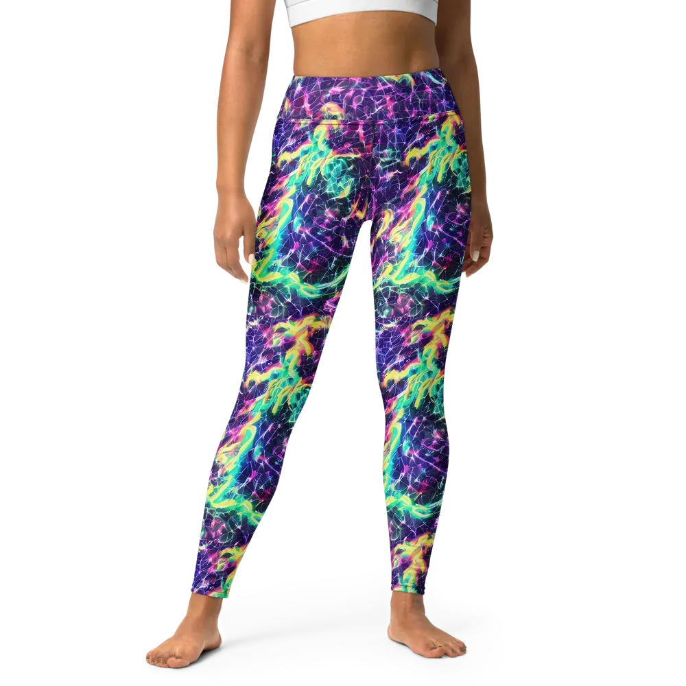 Hypercolor Rift on Yoga Leggings — Front