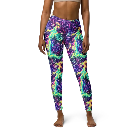 Hypercolor Rift on a Yoga Leggings