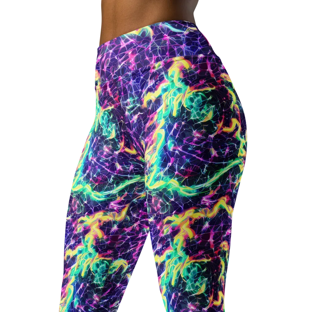 Hypercolor Rift on Yoga Leggings — Left Front