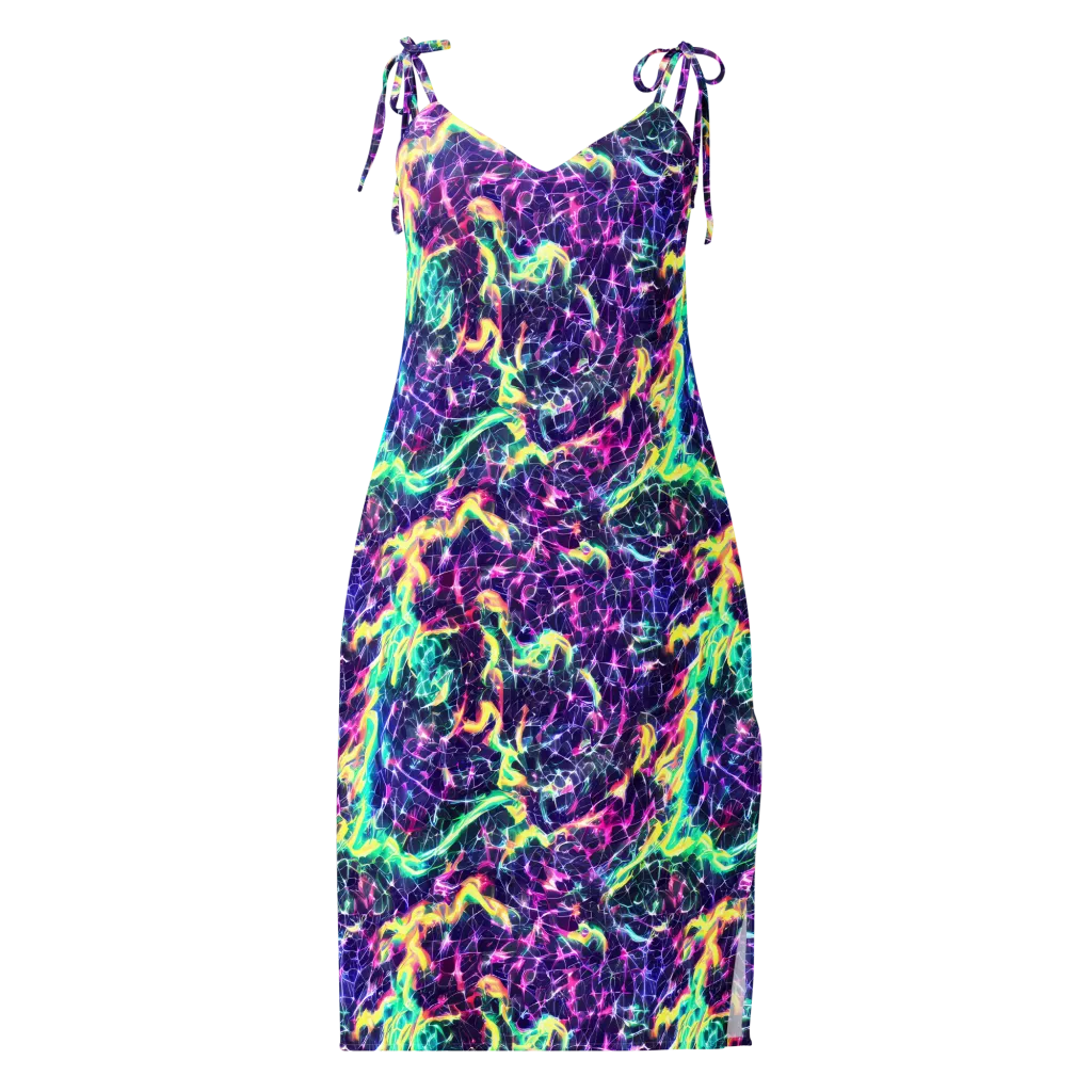 Hypercolor Rift on Slip Dress — Front