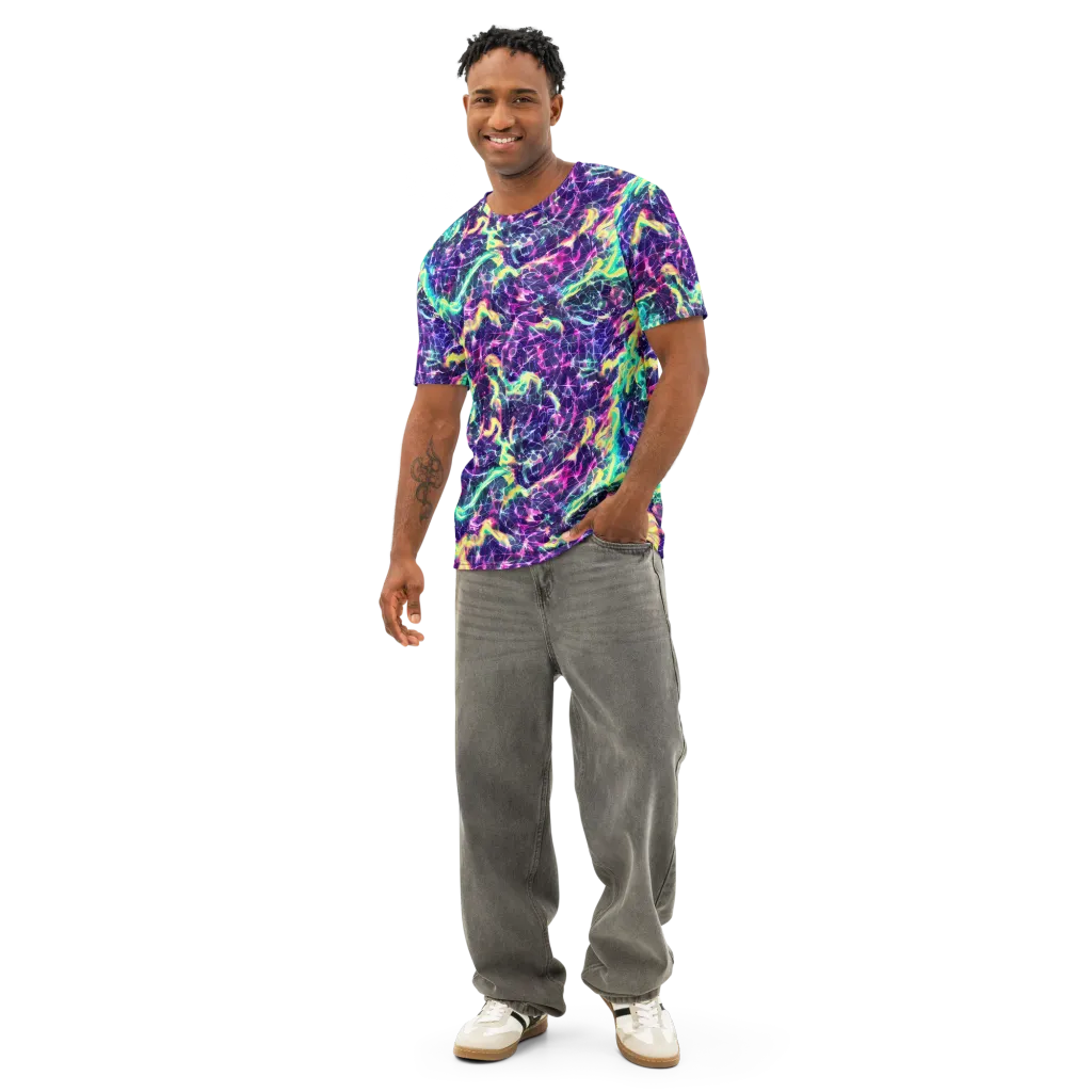 Hypercolor Rift on Men's Cotton Crew Neck T-Shirt — Front