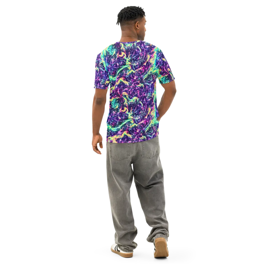 Hypercolor Rift on Men's Cotton Crew Neck T-Shirt — Back
